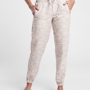NWT Sz 0 Athleta Cabo Tide Linen Jogger